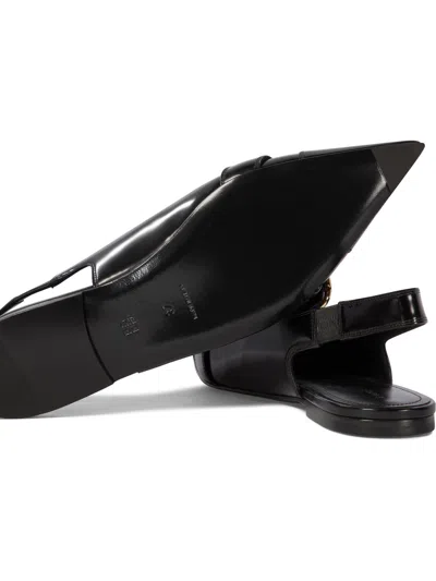 Givenchy Women Voyou Leather Slingback Flats In Black