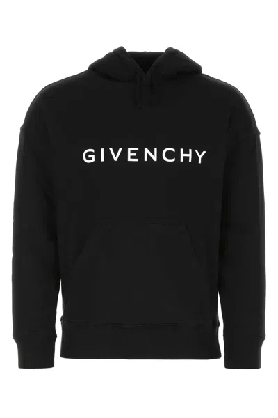Givenchy Logo-print Hoodie In Black
