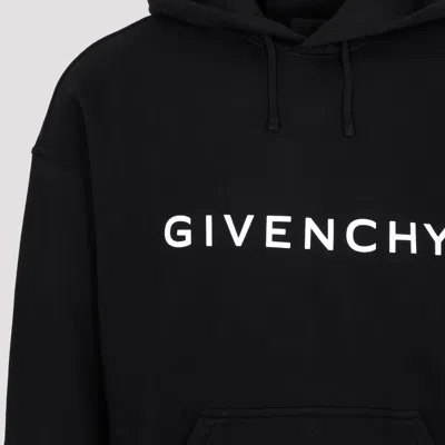 Givenchy Logo-print Hoodie In Black