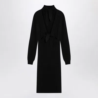 Givenchy Wool-blend Turtleneck Midi Dress In Black