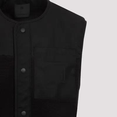 Givenchy Mix Material Vest 4g Pocket In Black