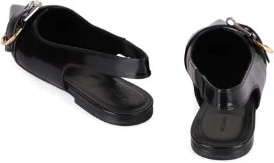 Givenchy Women Voyou Leather Slingback Flats In Black