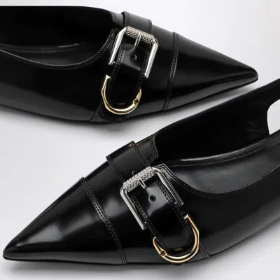 Givenchy Women Voyou Leather Slingback Flats In Black