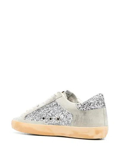 Golden Goose Star Design Suede And Glitter Sneakers In Multi