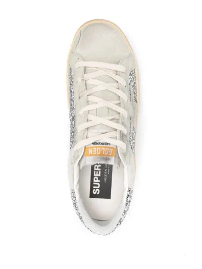 Golden Goose Star Design Suede And Glitter Sneakers In Multi