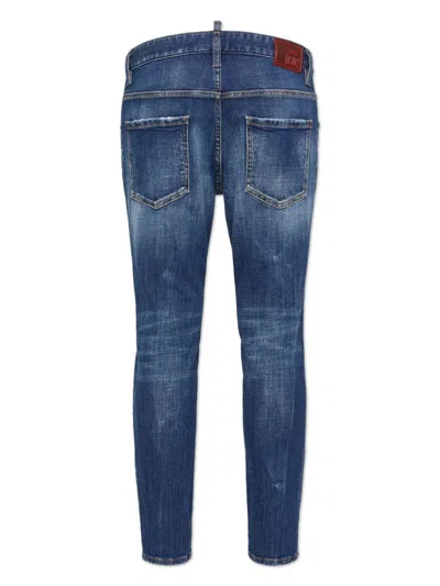 Dsquared2 Super Twinky Cotton Denim Jeans In Blue