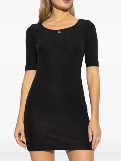 Dsquared2 Celine Polo Style Shirt In Thin Cotton In Black