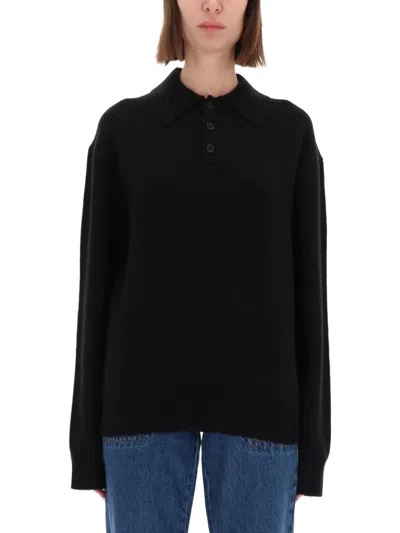 Guest In Residence Chloé Antiqued Pink Stretch Nylon Swimsuit In Black