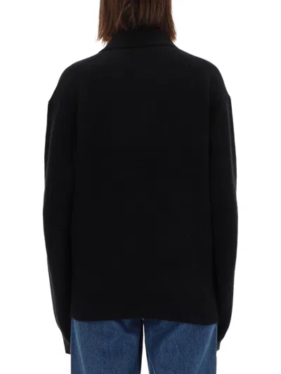 Guest In Residence Chloé Antiqued Pink Stretch Nylon Swimsuit In Black