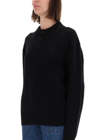 Guest In Residence Chloé Antiqued Pink Stretch Nylon Swimsuit In Black