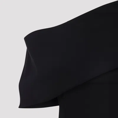 Jacquemus One Shoulder Mini Dress With Asymmetric Neckline In Black