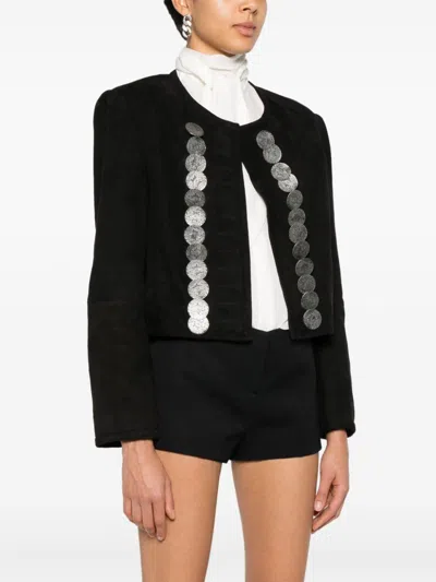 Isabel Marant Gucci White Poplin Blouse In Black