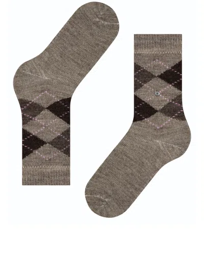 Burlington Whitby Brown Womens Socks In Brown