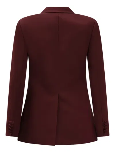 Semper Bouble-breasted Blazer In Red
