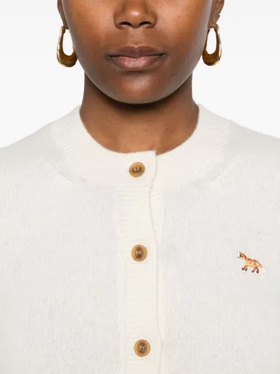 Maison Kitsuné Baby Fox Wool Cardigan In Multi