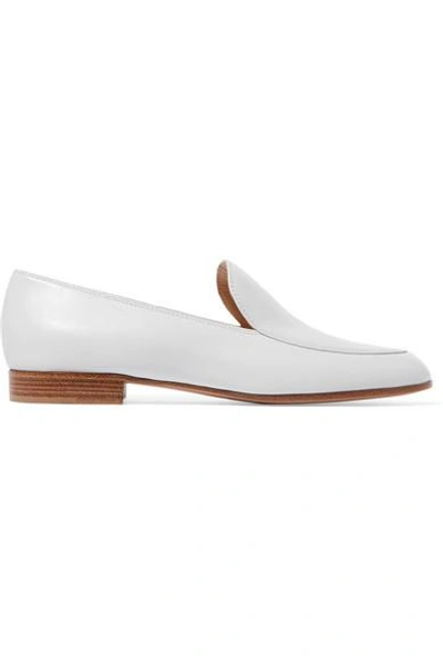 Shop Gianvito Rossi Leather Loafers In White