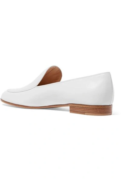 Shop Gianvito Rossi Leather Loafers In White