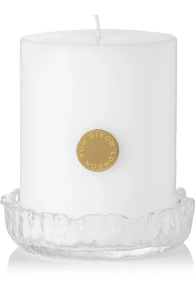 Shop Tom Dixon Quartz Pillar Candle Set, 880g In Colorless
