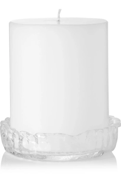 Shop Tom Dixon Quartz Pillar Candle Set, 880g In Colorless