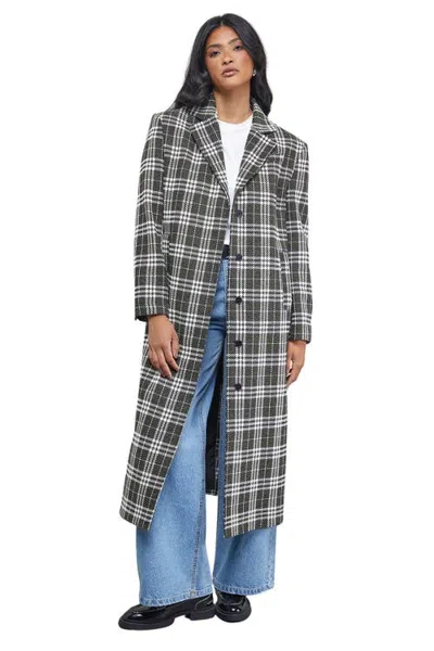 Warehouse Oversized Maxi Coat In Multi