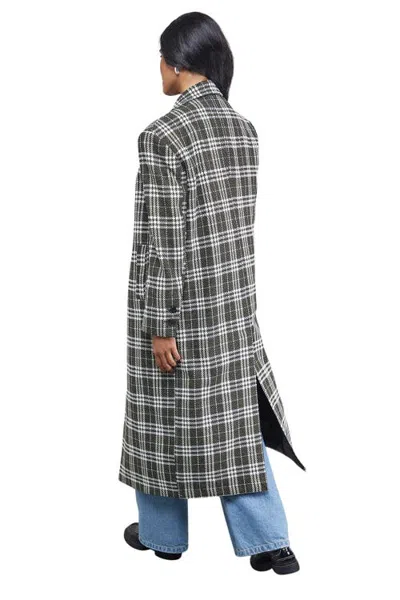 Warehouse Oversized Maxi Coat In Multi