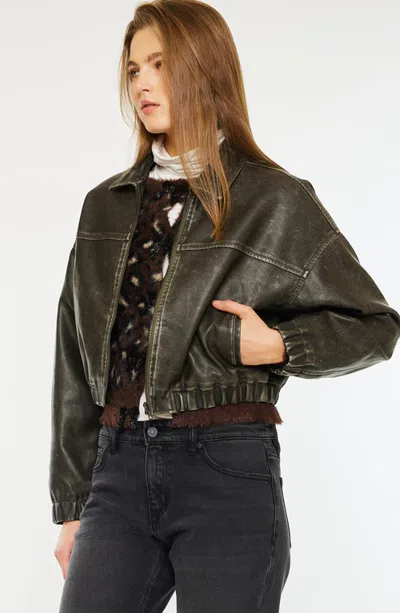 Kancan Nova Bomber Jacket In Green