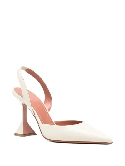 Amina Muaddi Women's With Heel Beige In Neutral