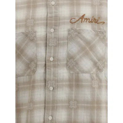 Amiri Men Plaid Flannel Shirt In Neutral
