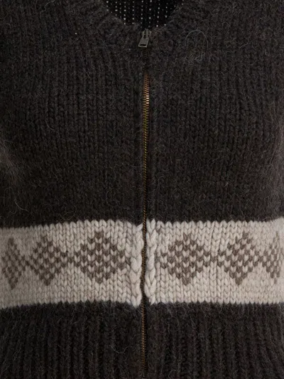 Filson Wool Vest With Zipper In Brown