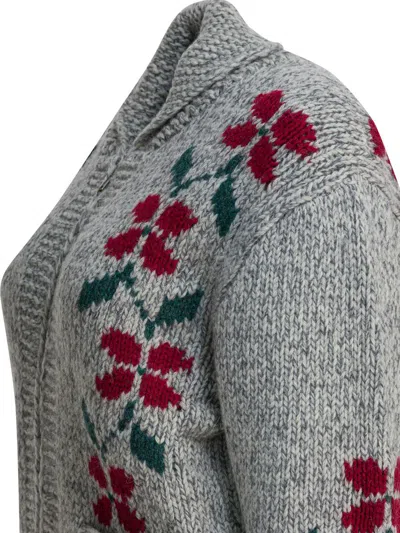 Filson Wool Cardigan With Zipper In Gray