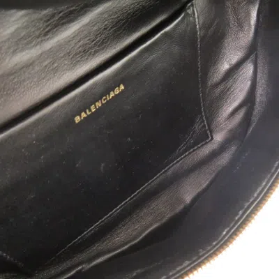 Pre-owned Balenciaga Black Gray Red Color Leather Wool Fanny Pack Sling Bag ()