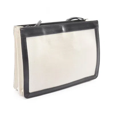 Pre-owned Balenciaga Navy Pochette Black Ivory Canvas Pochette Shoulder Bag () In Multi