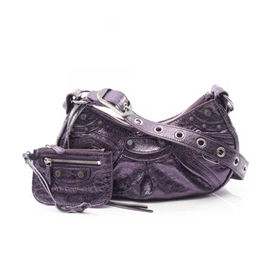 Pre-owned Balenciaga Purple Leather Shoulder Bag ()