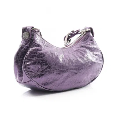 Pre-owned Balenciaga Purple Leather Shoulder Bag ()