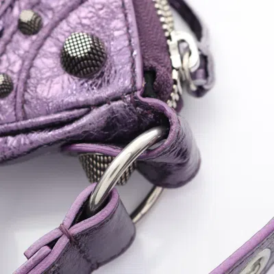 Pre-owned Balenciaga Purple Leather Shoulder Bag ()