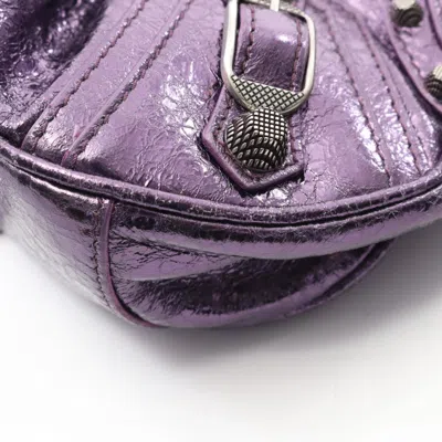 Pre-owned Balenciaga Purple Leather Shoulder Bag ()