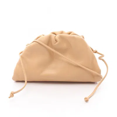 Pre-owned Bottega Veneta Beige Leather Pouch Shoulder Bag () In Sand