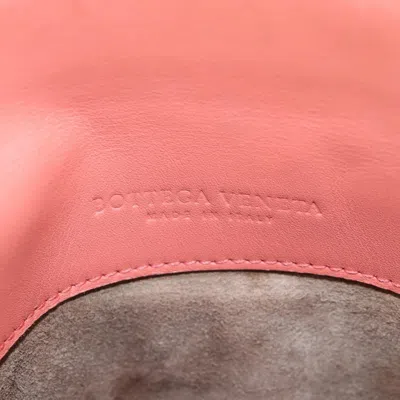 Pre-owned Bottega Veneta Piazza Top Handle Bag Leather With Intrecciato Detail Pink Leather Handbag (