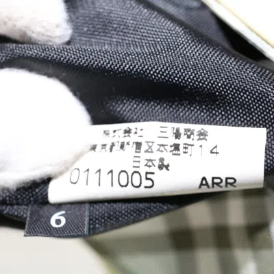 Pre-owned Burberry London Tote Vintage Check Canvas Yellow Synthetic Handbag ()