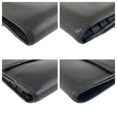 Pre-owned Bvlgari Black Leather Wallet (bi-fold) ()