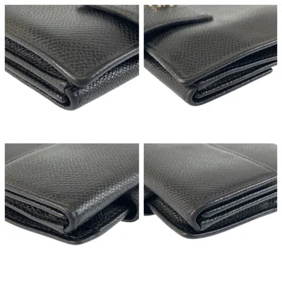 Pre-owned Bvlgari Black Leather Wallet (bi-fold) ()