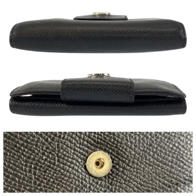 Pre-owned Bvlgari Black Leather Wallet (bi-fold) ()