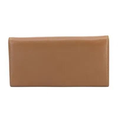 Pre-owned Bvlgari Brown Leather Long Wallet (bi-fold) ()
