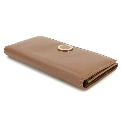 Pre-owned Bvlgari Brown Leather Long Wallet (bi-fold) ()