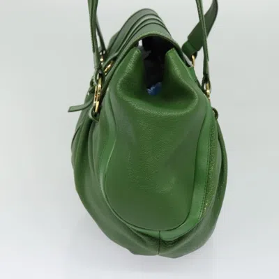 Pre-owned Bvlgari Chandra Top Handle Bag Leather Gold Leather Handbag ()