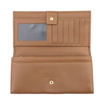 Pre-owned Bvlgari Brown Leather Long Wallet (bi-fold) ()