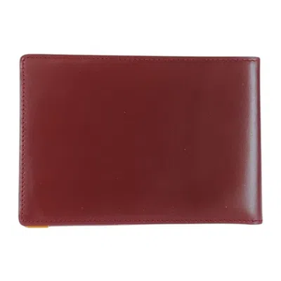 Pre-owned Cartier Bordeaux Wine Red Leather Wallet (bi-fold) () In Burgundy