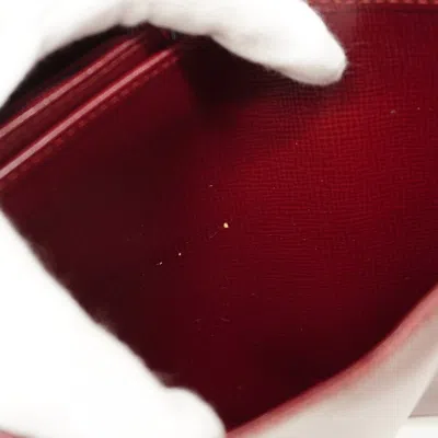 Pre-owned Cartier Bordeaux Leather Wallet (bi-fold) () In Burgundy