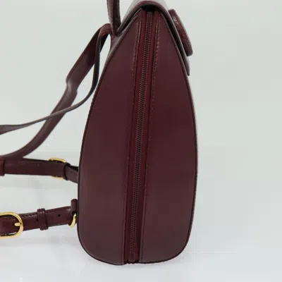Pre-owned Cartier Happy Birthday Backpack Leather Burgundy Leather Backpack Bag ()