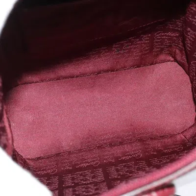 Pre-owned Cartier Happy Birthday Backpack Leather Burgundy Leather Backpack Bag ()